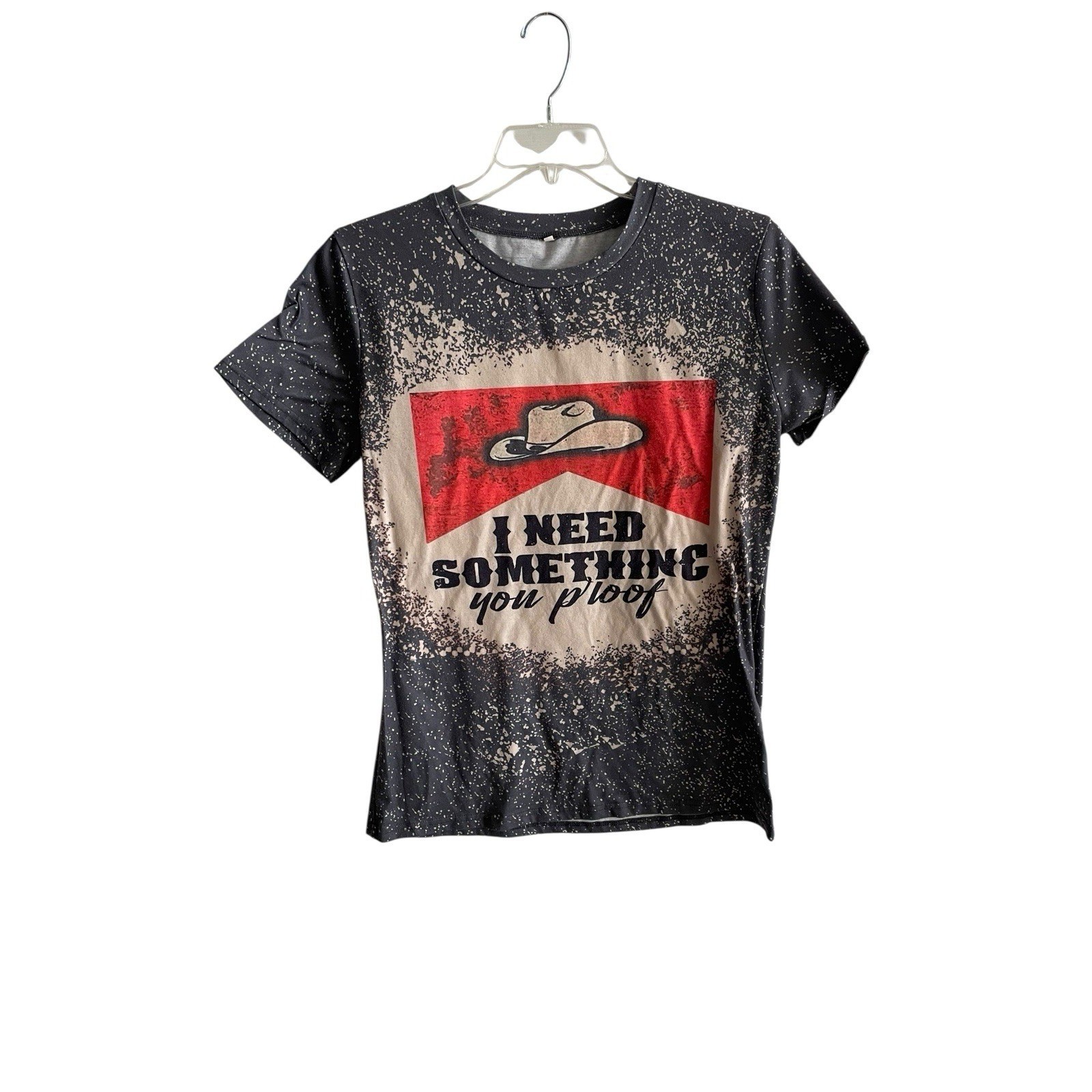 Morgan Wallen Women's T-Shirt Size Large Bleached Tee Short Sleeve Country Music