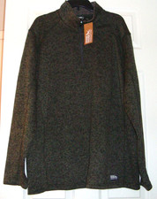 NWT Eddie Bauer Pullover Sweater Radiator Fleece 1/4 Zip Men's Size 2XL "Basil"