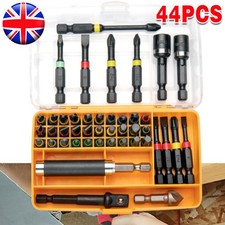 1/4” Impact Drill Screw Driver Nut Bit Magnetic Set Hex Shank 44X Hi-Spec UK