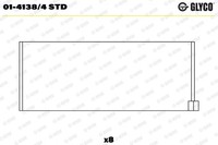 Glyco 01-4138/4 STD Pleuellagerschale
