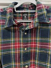 redhead plaid flannel long  sleeve button up xl