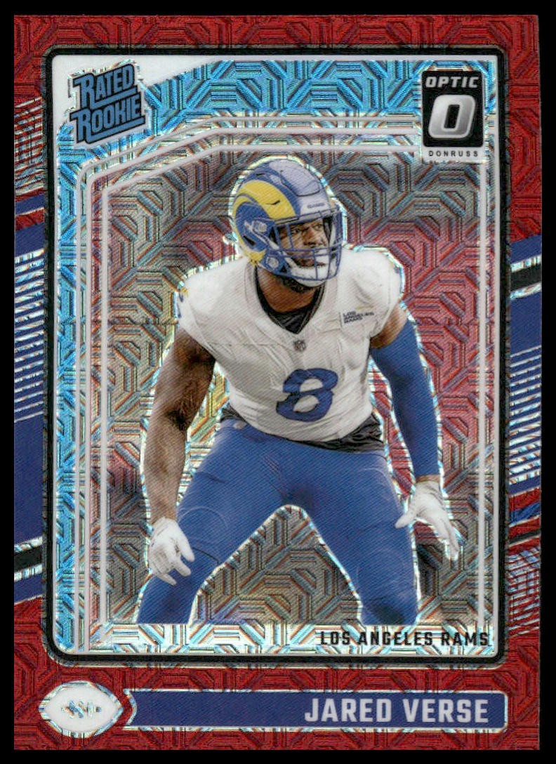 2024 Donruss Optic #242 Jared Verse Rookie Red Mojo Los Angeles Rams