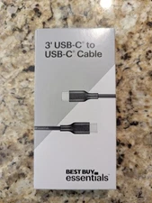 Best Buy Essentials 3 Foot USB-C to USB-C Charging Cable
