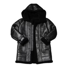 Mens B7 Flying Parka Shearling Black Sheepski...