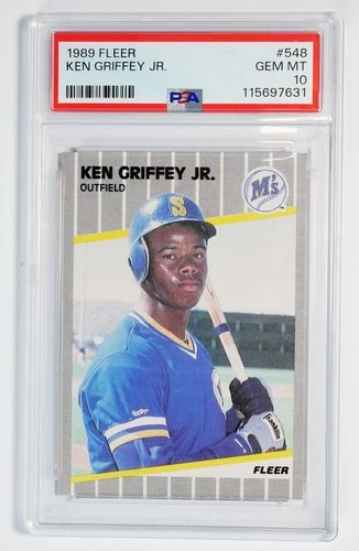 Ken Griffey Mariners HOF 1989 Fleer # 548 Rookie Card RC PSA 10 Gem Mint