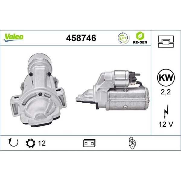 Starter Valeo 458746 FüR Ford Transit Tourneo Custom V362-image