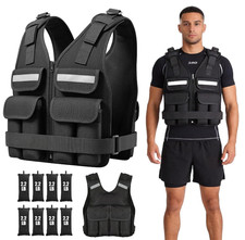 Weighted Vest with Reflective Stripe, Adjustable 0.9kg to 8kg  for Men and Women