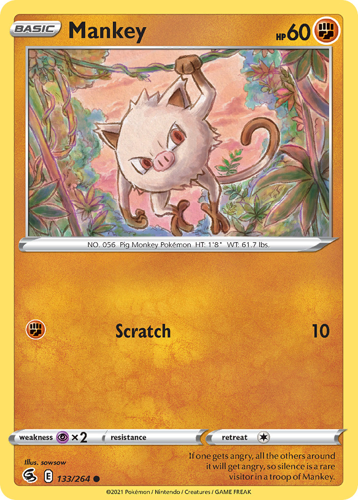 MANKEY 133/264 FUSION STRIKE COMMON NM