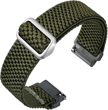Stretchy Nylon Watch Band for Men Women, Adjustable Elastic Watch Straps with Qu
