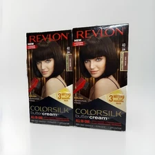 (2) Revlon Colorsilk Buttercream 40/30N Dark Brown Hair Color