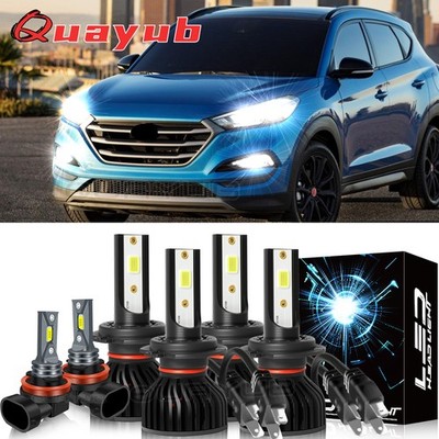 For Hyundai Tucson 2016 2017 2018 Combo 6X LED Headlight High Low Beam+Fog Light