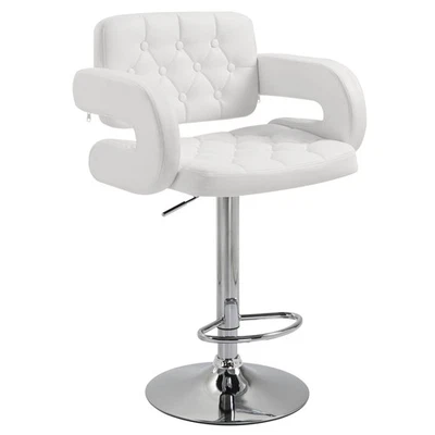 HOMCOM Tabouret de bar 61x50x113cm Blanc - Photo 1/4