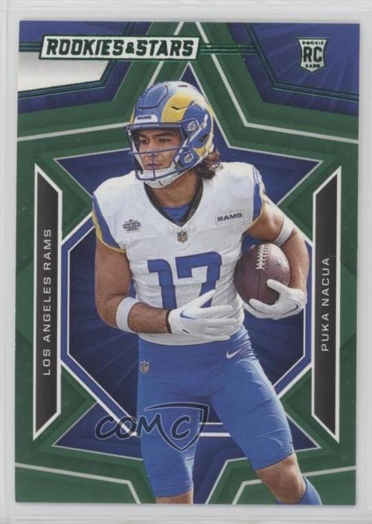 2023 Panini Rookies & Stars Rookies Green Puka Nacua #158 RC 18at
