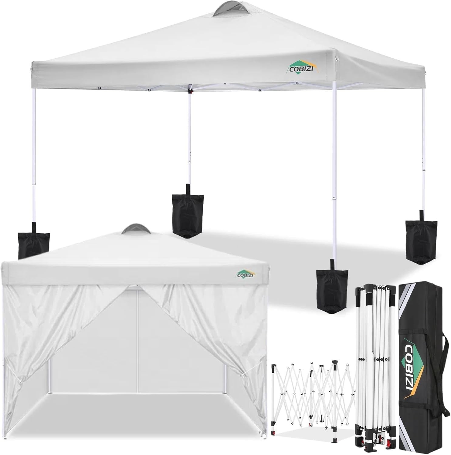 Tent With 4 Removable Sidewalls，one Push Setup Waterproof
