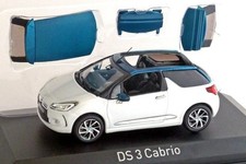 Norev 1/43 Citroen DS3 Cabrio 2015 Pearl White/Green CITROEN Minicar