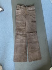 Echt Leder Hose Braun Gr. 32/XS