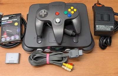 Nintendo 64 N64 Konsole NTSC 60Hz HDMI Komplett Bundle + Garantie - UK PSU