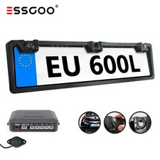 ESSGOO Auto Rückfahrkamera Kennzeichen Mit Sensoren Einpark-Hilfe Nummernschild