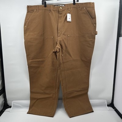 Carhartt 52x30 Duck Work Dungaree Pants BROWN