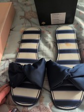 Kate Spade Blue Bow Bikini Sandals Size 6.5b