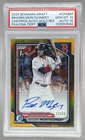 Braden Montgomery 2024 Bowman Chrome Gold Refractor 1st RC Auto 13/50 PSA 10/10