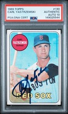 1969 Topps #130 Carl Yastrzemski Autograph AUTO PSA 10