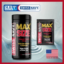 Swiss Navy Max Size Male Enhancement Supplement for Stamina & Firmness