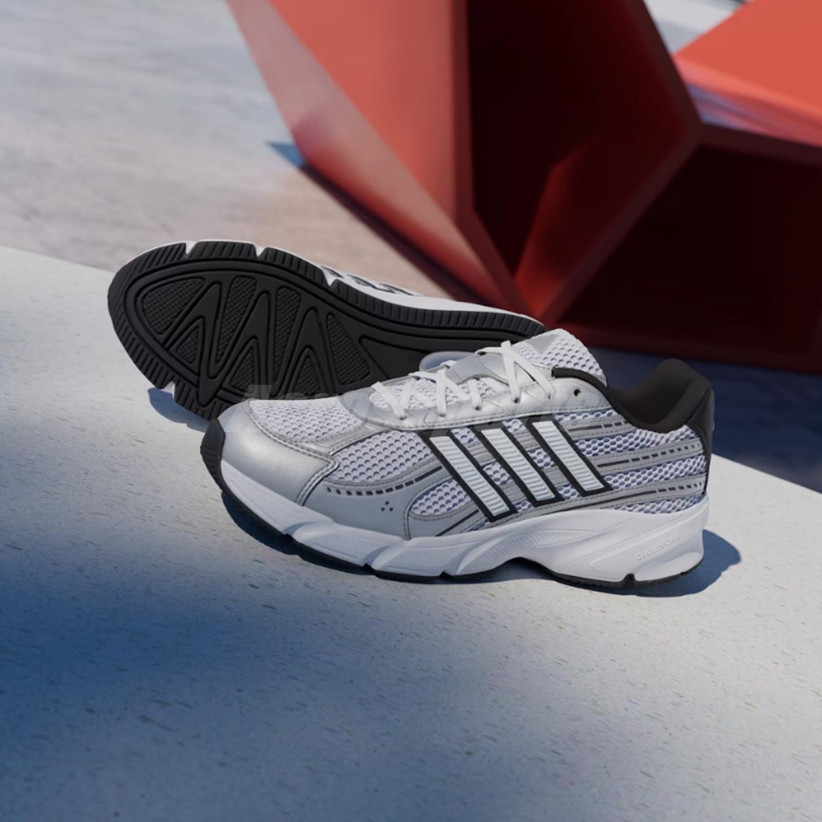 adidas Technochaos 2000 Cloud White Core Black Silver Men 