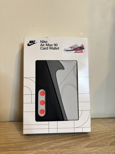 Nike Icons Air Max 90 Card Wallet - Neutral Grey/Infrared/Cool Grey - Brandneu