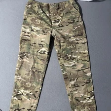 Propper Camo Adjustable Pants Mens Large Green Y2k Button Fly Comfort Cargo
