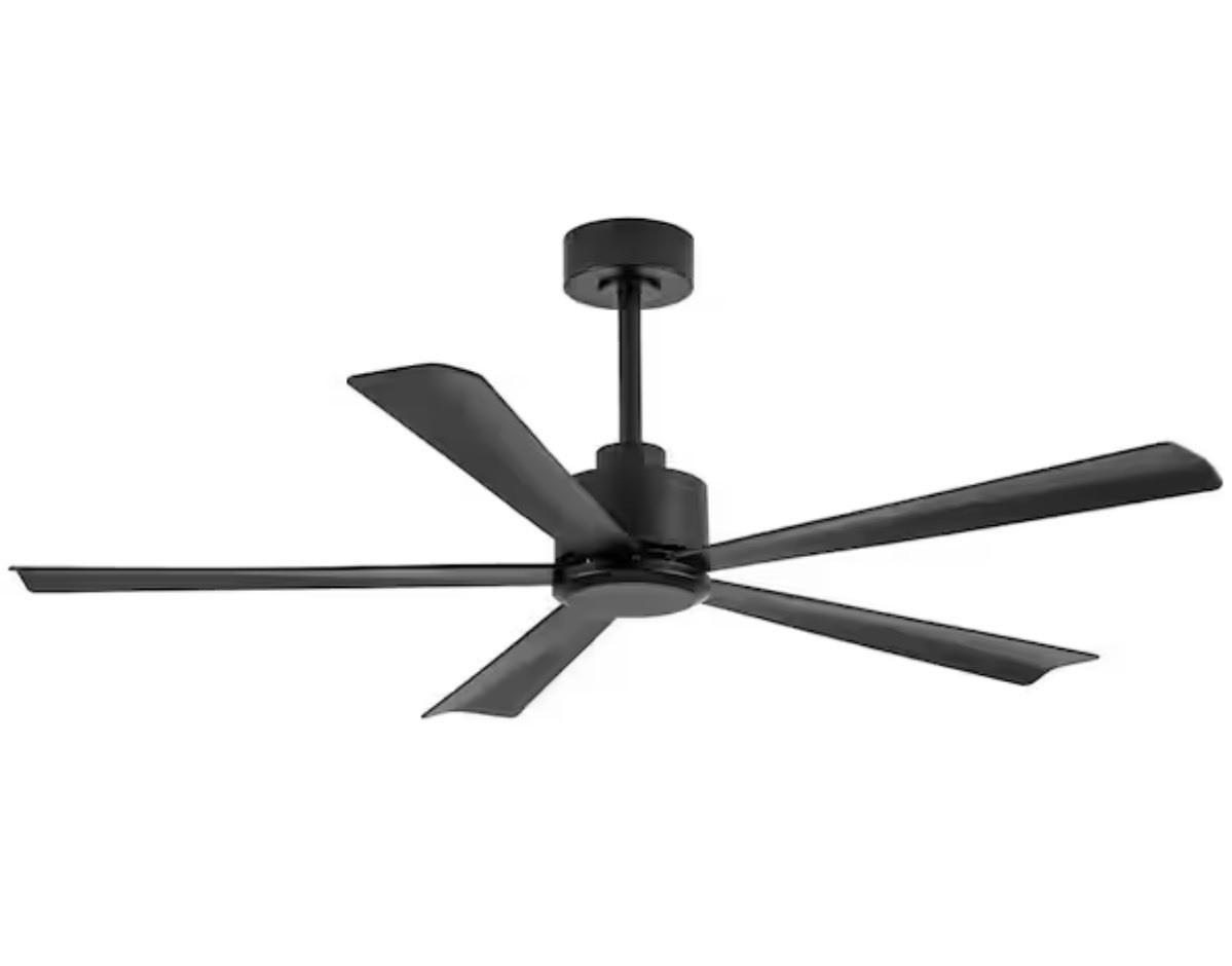 Melony 52 in. 6-Speed Indoor Black Ceiling Fans with Remote Control  30010-AB-T