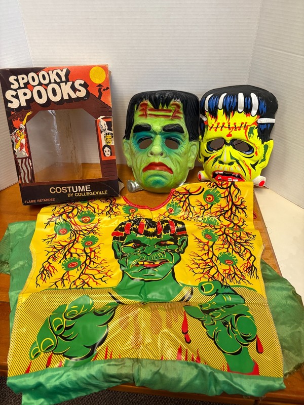 1960's SPOOKY SPOOKS "Monster" HALLOWEEN COSTUME Collegeville Ben Cooper NECA