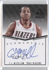 2014-15 Panini Paramount Penmanship 37/49 CJ McCollum #P-CJ Auto k4i