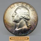 1961 Washington Silver Quarter, Toned - #C55474NQ
