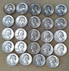 24 Silver Washington Quarters 1955‑1964 – 90% Silver – 24 Coin Lot