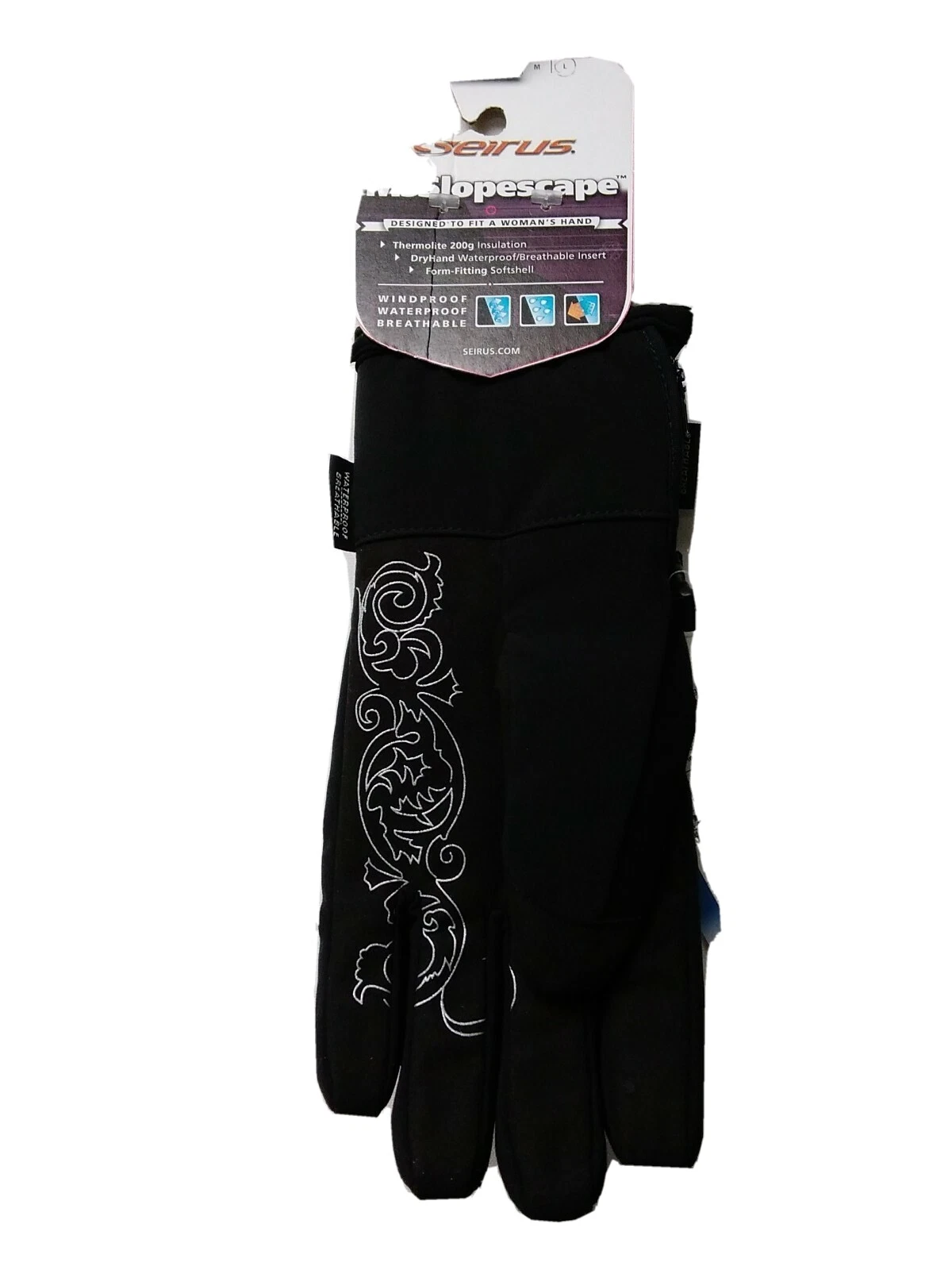 Seirus Women MsSlopescape Glove Large Black 1343 (S)