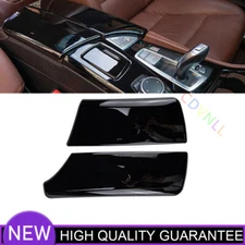 Fit For BMW 5 Series 2011-2017 Bright Black Car Armrest Box Cover Trim Protector