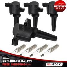 4 Ignition Coil & Spark Plug Kit For 2013-2020 Ford Fusion 2.0L L4 UF621