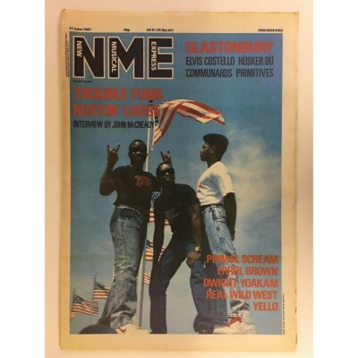 NEW MUSICAL EXPRESS NME MAGAZINE  27 JUNE 1987  GLASTONBURY LS npbox15