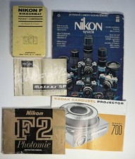 Lot Of Vintage Camera Manuals - Vintage Nikon, Kodak - Make an Offer 