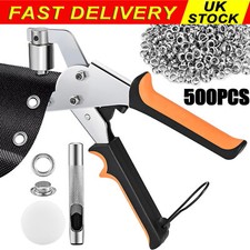 Eyelet Plier Punch Tool DIY Hole Maker Leather Craft Kit for Waterproof Tarpauli