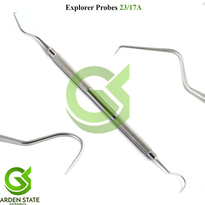 Gold Coated Dental Explorer Pick #23 - Stainless Steel Tartar Remover Tool For Hygienists