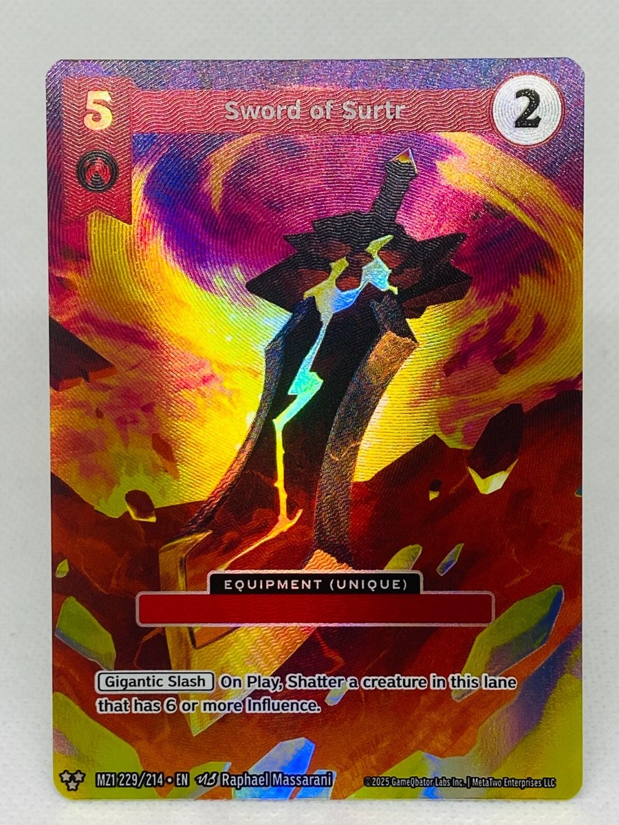 Sword of Surtr Alt Art 229/214 2025 Metazoo TCG Base Set 3