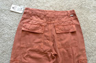 NEW NWT Billabong CARGO pants pockets26 by waist burnt orange color zipper — photo 7