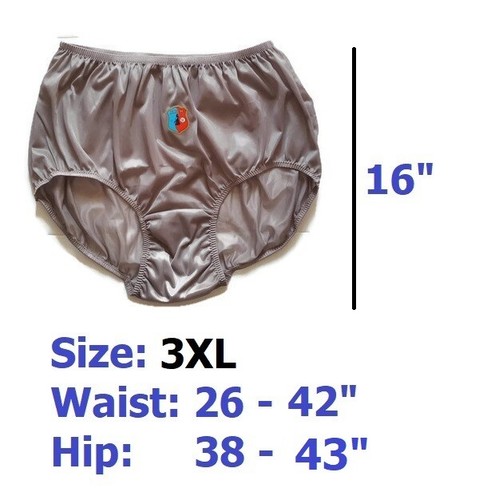 Plus Size XXXL US10 Nylon Panties Briefs Underwear Unisex Soft Comfort Loose Lot - Picture 3 of 25