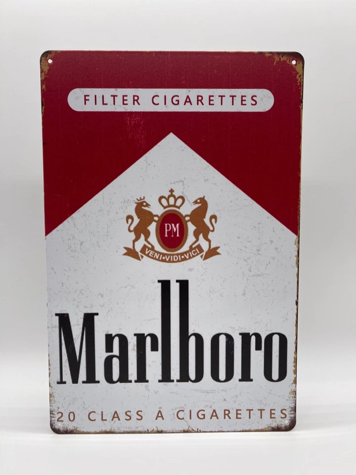 BLACKBEARD WAREHOUSE Blechschild Marlboro 20x30cm Nostalgie Retro Reklame Vintage Deko Geschenk Tabak
