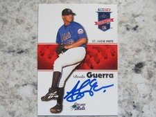 Mets Deolis Guerra Signed Autographed 2008 TRISTAR St. Lucie Mets Mint