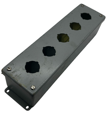 ENCLOSURE PUSH BUTTON BOX 35X8, ELECTRICAL BOX 5 HOLE  