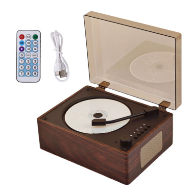 CD Player Wiederaufladbar Bluetooth-Kompatibel 5.0 Musik Player mit Fernbedienung (Nussbaum)