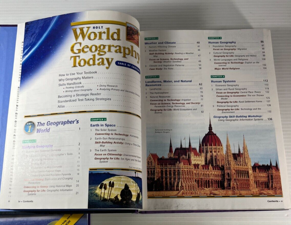 Holt World Geography Today 2003 Student Teacher Bundle Acceptable